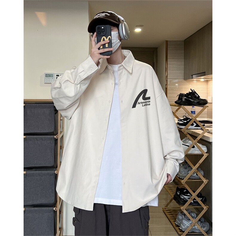电商DSA028-MCS2354100棉P42新款水洗纯棉印花长袖衬衫男,男装衬衫,电商A028