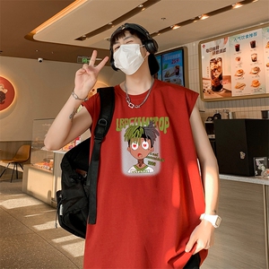 已注册得物直播抖音品质纯棉250克重磅男无袖背心T恤T546P28控39图片