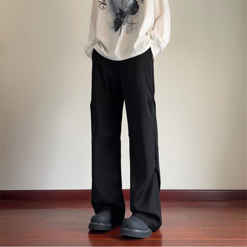 美式高街cleanfit潮流褶皱垂感拖地西裤B315-K24322-特p35控68,男装西裤,电商B315