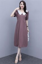 连衣裙2021年夏季自然舒适宽松柔软简约，女装连衣裙，冬木谷雨