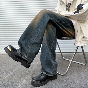 秋冬季美式高街牛仔裤男 潮牌个性显高休闲裤G993/P38图片