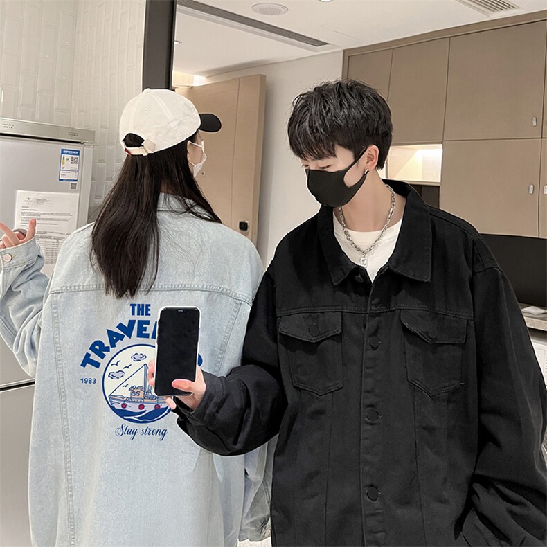 牛仔夹克男大码牛仔外套男茄克NJ77410-P60,男装夹克,电商A040