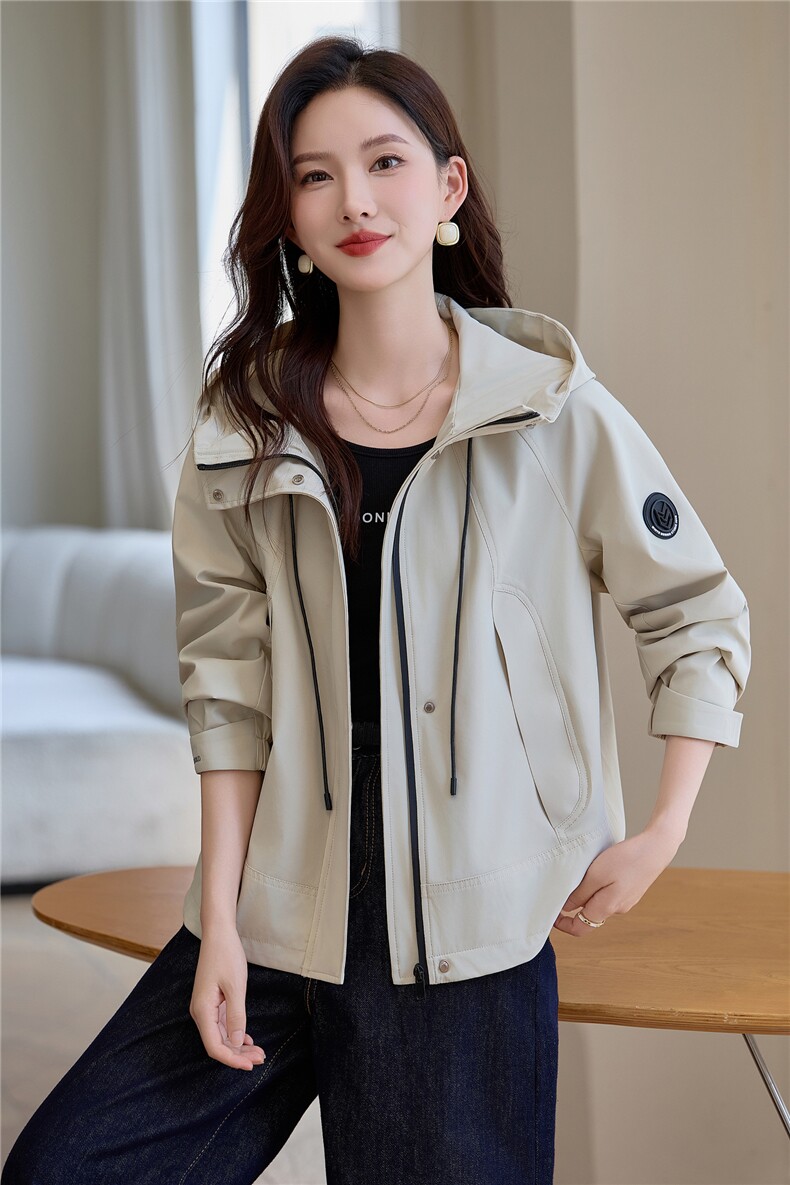 现货连帽外套女,女装短外套,韩派