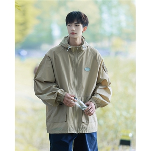 港风工装大口袋防晒衣男四角星金属点缀防晒服男FS77009P50控78,男装防晒衣,星座227-7