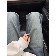 B221美式ins高街暗黑重工艺宽松直筒牛仔裤LK24425-特P45控78，男装牛仔裤，电商B221