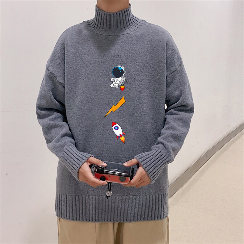 M18165-P45加绒款-P65半高领毛衣男士大码针织衫男毛线衣男,男装针织衫/毛衣,电商A040