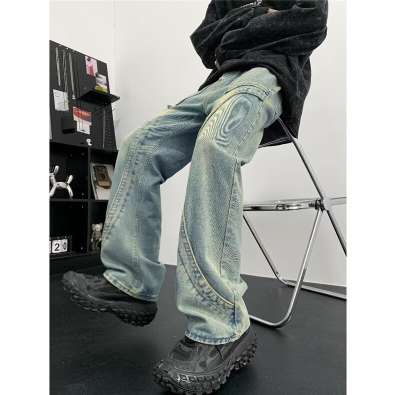 青春流行ins男直筒水洗牛仔裤Y2027P50,男装牛仔裤,星座1116-2