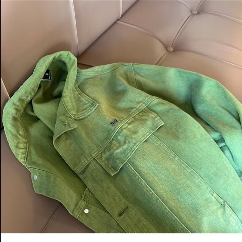 美式复古做旧水洗牛仔外套男女嘻哈帅气潮流宽松百搭情侣夹克上衣,男装工装外套,星座1210-1