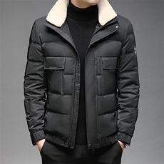 羽绒服冬季男休闲翻领中年男士2023冬装外套爸爸装GSNA836-P280，男装羽绒服，电商B212（原钱塘6029）