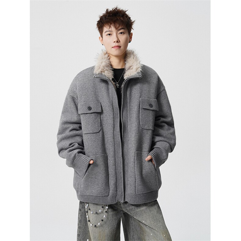 现货高品质可供得物加绒加厚座山雕针织外套310A-2ZSD2305P188,女装短外套,星座310A-2