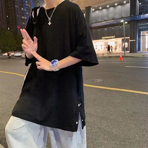 男圆领T恤宽松短袖T228P28图片
