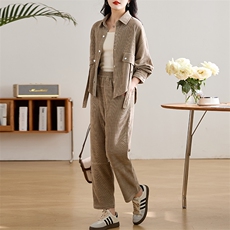2025年新款秋季女装女士精品套装工作制服休闲，女装套装/套裙，1D073