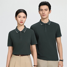 2025年春季小清新POLO领短袖商务绅士条纹POLO衫，男装Polo衫，鲁菏羊绒