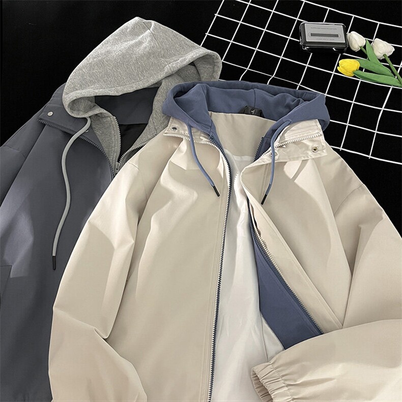 秋季现货假两件夹克男二开三防冲锋衣外套DSA157B-JK763-特P70图片