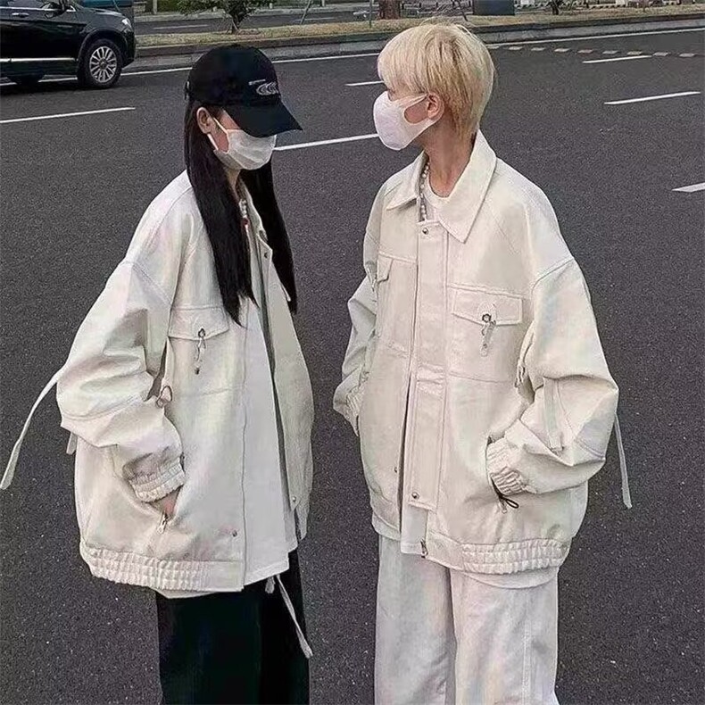 2026秋季新款个性撞色明线装饰正肩翻领长袖开衫短款外套女,女装短外套,星座506A