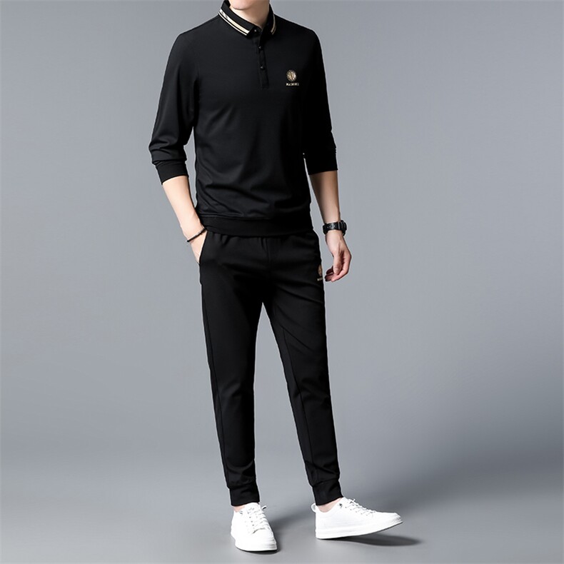 S30766-2钱塘2020-2中青年男士春秋薄款时尚休闲长袖套装P132,男装休闲套装,钱塘207-2