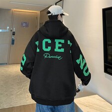 宽松潮港风卫衣春秋情侣外套连帽开衫加厚印字母卫衣A2018-A18P75，男装卫衣，星座1109-2