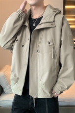 冲锋衣男高品纯色宽松夹克外套DSA157B-J90-P60，男装夹克，电商A157B