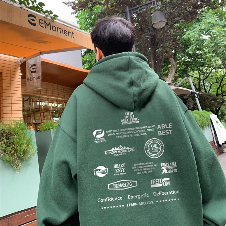 ！连帽圆领卫衣男装港风帽衫男 LM175-P35图片