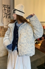 有货【新款】24冬季碎花韩版羽绒服667-P240-K328，女装短外套，2C317
