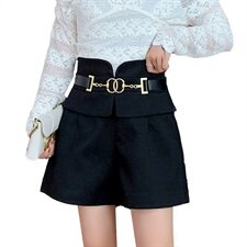 时尚新品优雅宽松显瘦舒适气质短裤2022年冬季，女装短裤/热裤，火爆靓佳人