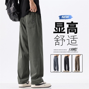 天丝休闲裤夏季2025新款美式男款宽松直筒垂顺凉感长裤K2520-P52图片