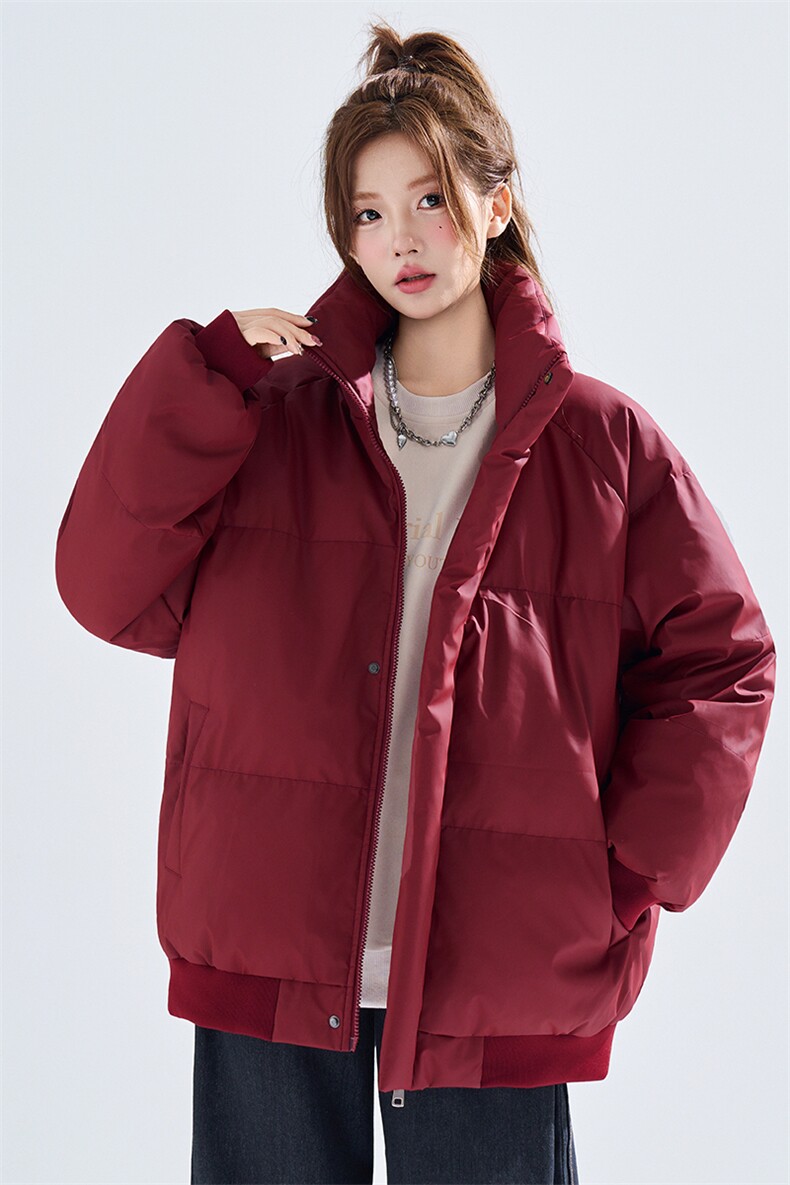 新款冬季羽绒立领PU皮棉服棉袄韩版宽松外套A436-2522-P80,男装棉衣,电商A436