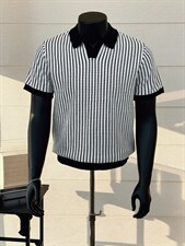 老钱风宽松针织短袖polo衫冰丝半袖K86012-P55，男装T恤，星座1012-1