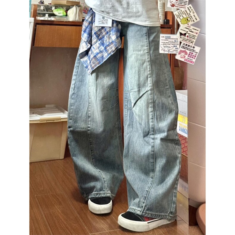 美式高街方巾弯刀牛仔裤ZK0428-特批55图片