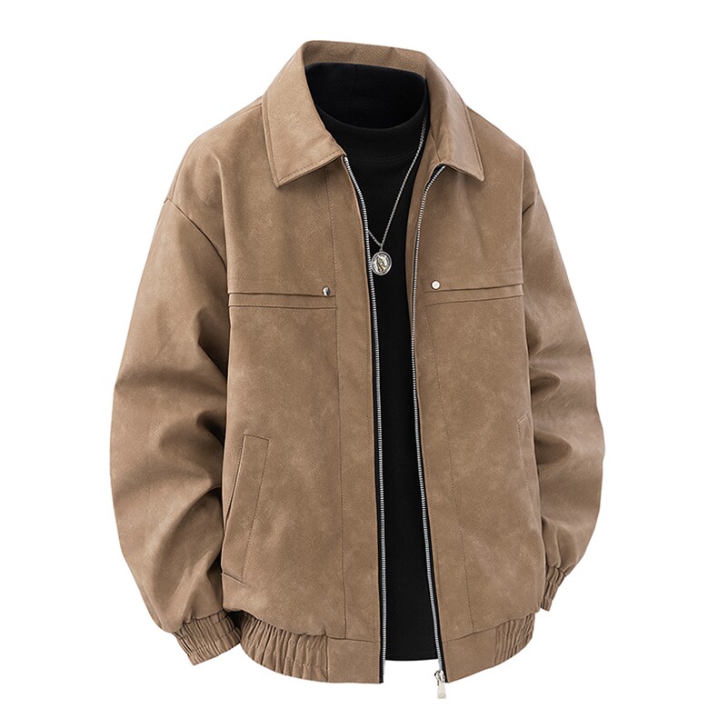 2026春季新款直播品质休闲皮夹克飞行服皮衣男外套2472-P50,男装夹克,星座1402-1