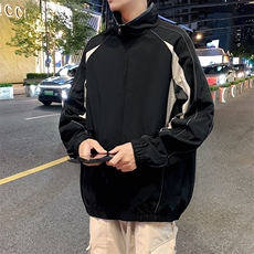 2025新款现货小米格撞色夹克男立领上衣外套DSA157B-J1572-P75，男装夹克，电商A157B