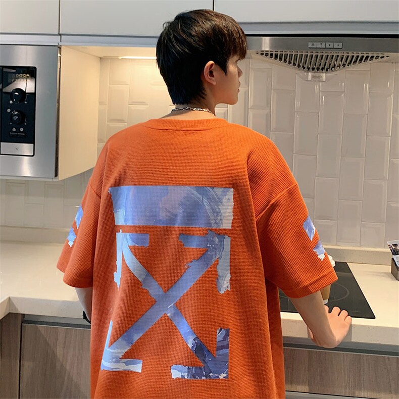 ！数据超好！2023夏季华夫格男士短袖宽松体恤衫TXH208P30图片