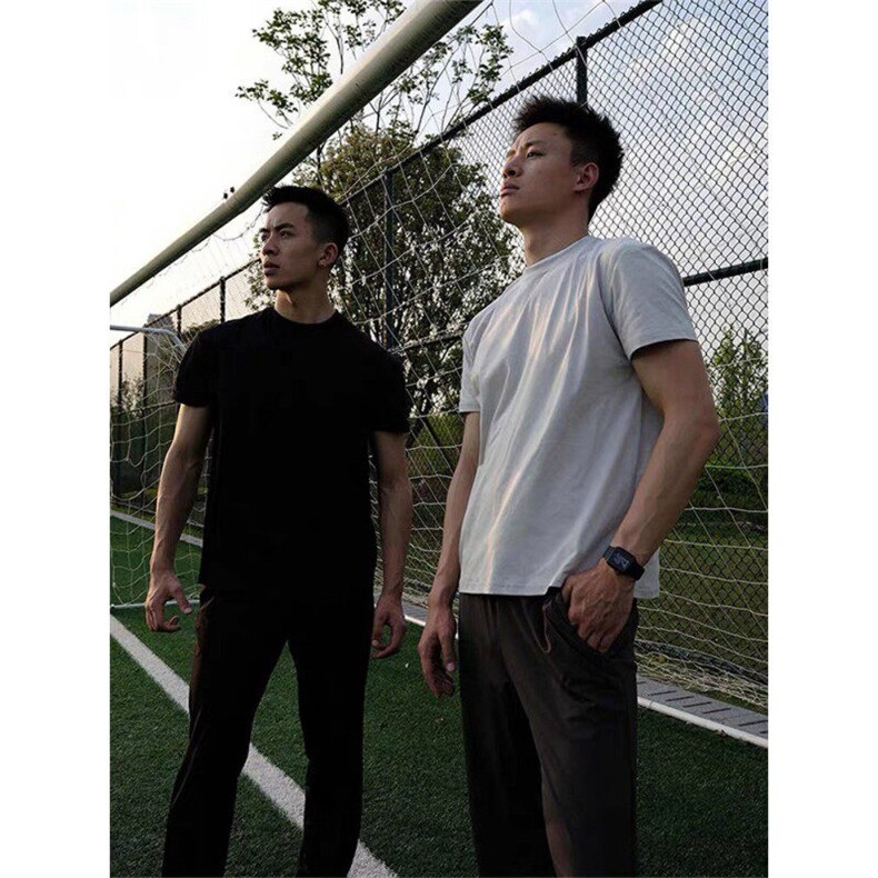 6色醋哥同款健身收袖弹力速干短袖JS14-特批22,男装T恤,星座313A(原308A-2)