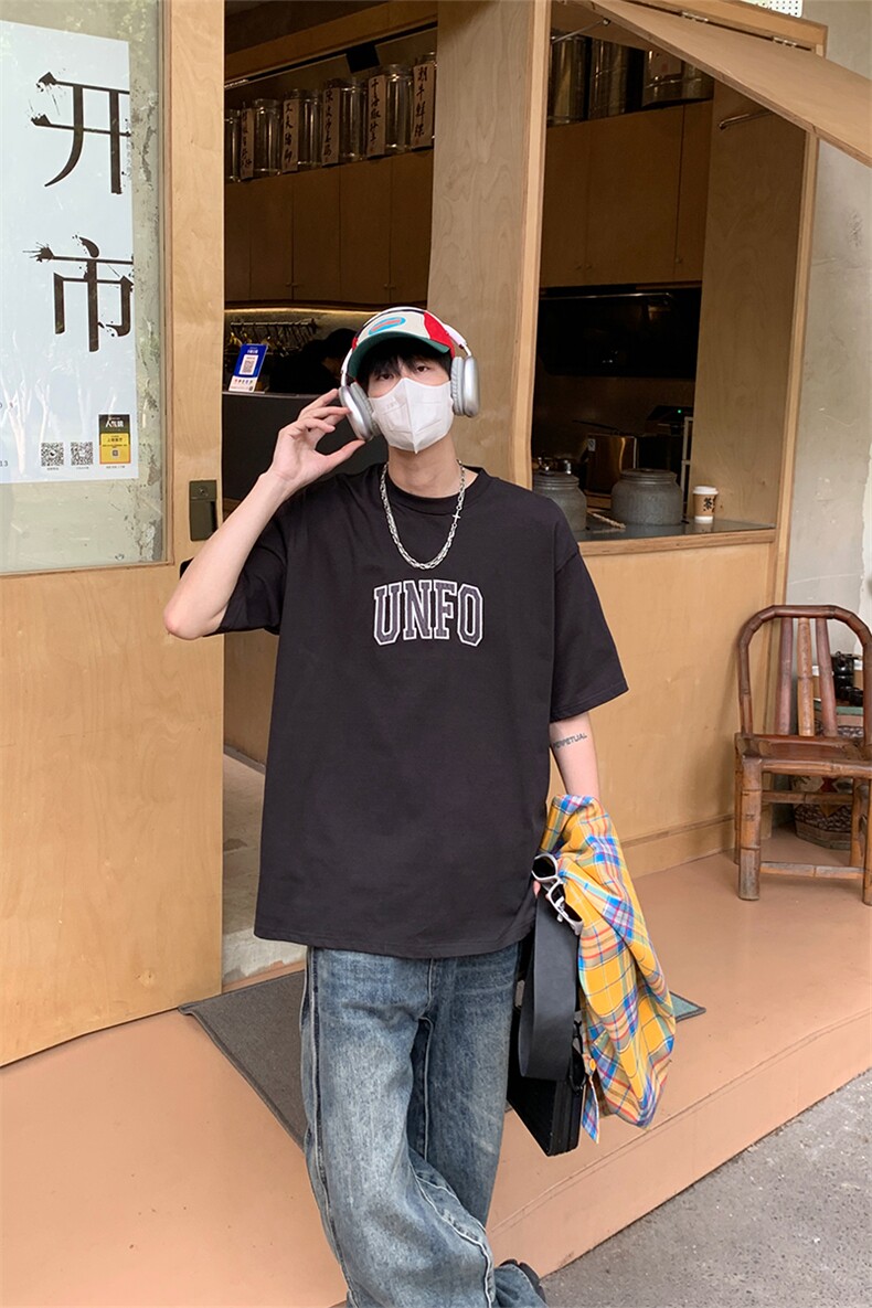 特P38无差价新款夏季新款百搭潮流短袖T恤280g-UT10172港风,男装T恤,电商A003