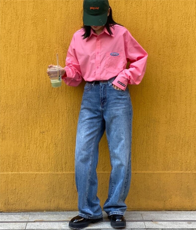 韩版字母衬衫，女装衬衫，DLI.DODO 豆豆