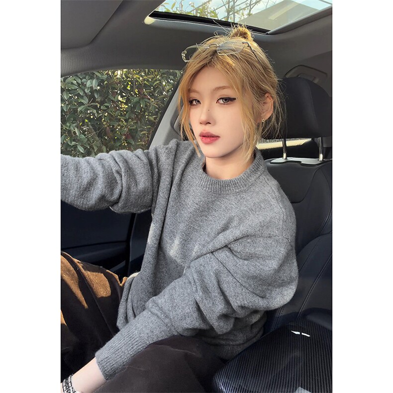 经典圆领秋冬休闲百搭毛衣美式复古时尚上衣HY872TP35无差价,男装针织衫/毛衣,电商A102B
