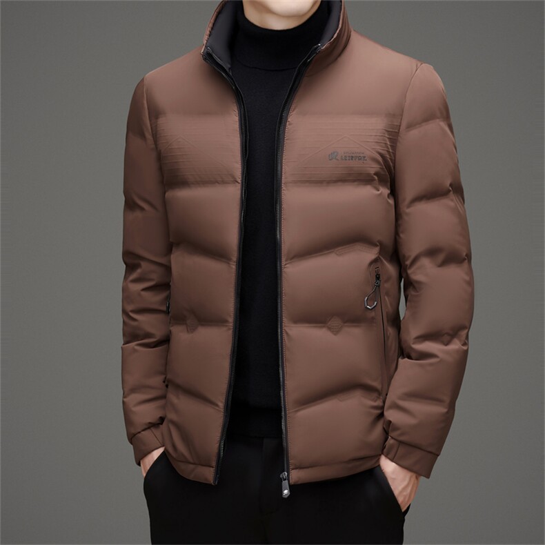 冬季白鸭绒羽绒服男商务脱立领时尚加厚保暖抗寒外套男百搭新款,男装羽绒服,钱塘6003（原4033）
