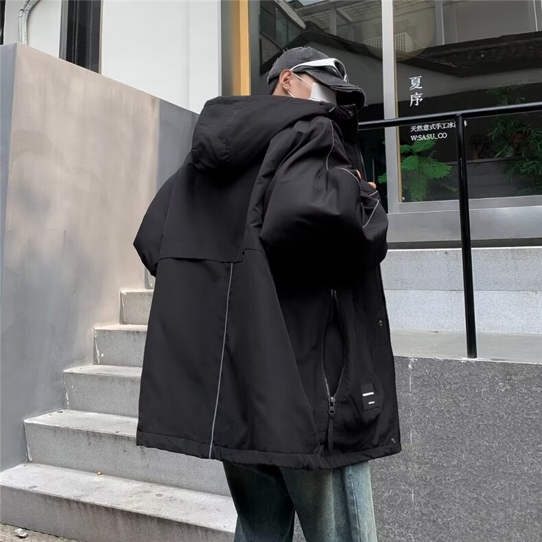 户外工装保暖棉衣男女秋冬季美式高街连帽冲锋衣小众F813-P95,男装棉衣,星座1109-3