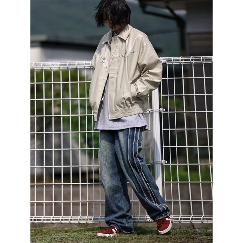 春秋季美式潮流工装夹克男高街潮翻领上衣宽松百搭休闲外套男潮,男装夹克,星座1210-1