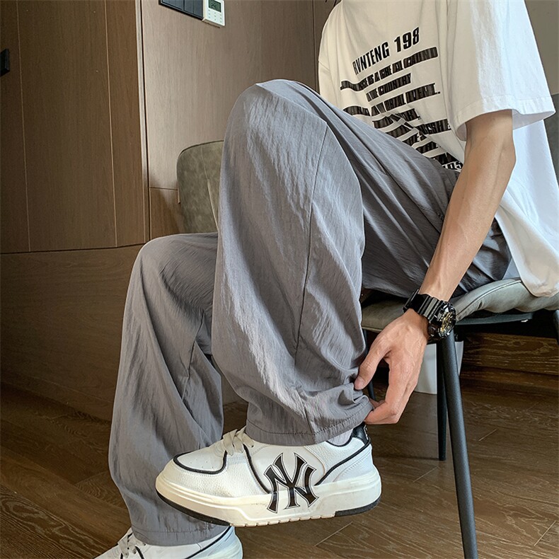 2024新款潮流百搭阔腿裤男夏季日系慵懒休闲长裤现货K7930-P35,男装休闲裤,星座512-3