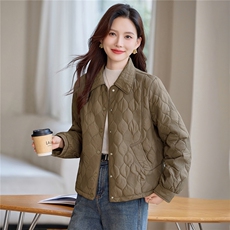 现货!2025年冬季时尚夹棉加厚翻领宽松女外套，女装棉衣/棉服，依恋蒂丝