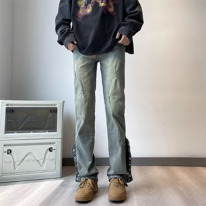 青春流行ins男直筒水洗牛仔裤BN8009P58,男装牛仔裤,星座1116-2