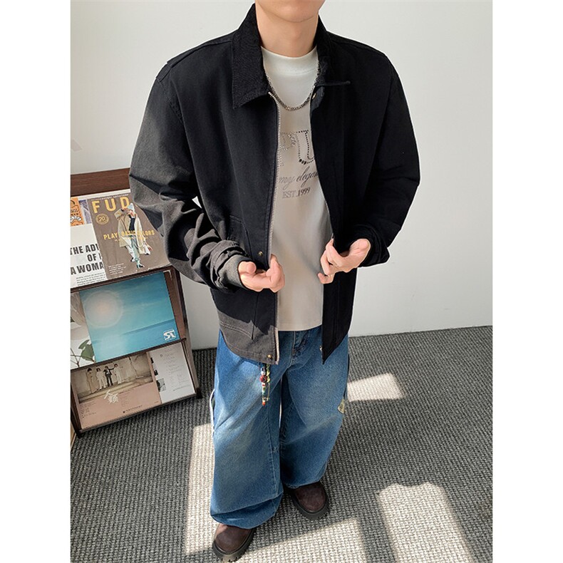 得物二开简约经典高级休闲百搭潮夹克外套男2026秋季JK1299-P90，男装夹克，星座1103-3