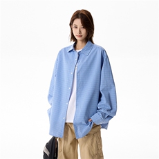 2026春季撞色细格子休闲衬衫薄外套男女同款C61318-TP3568，男装衬衫，电商A102