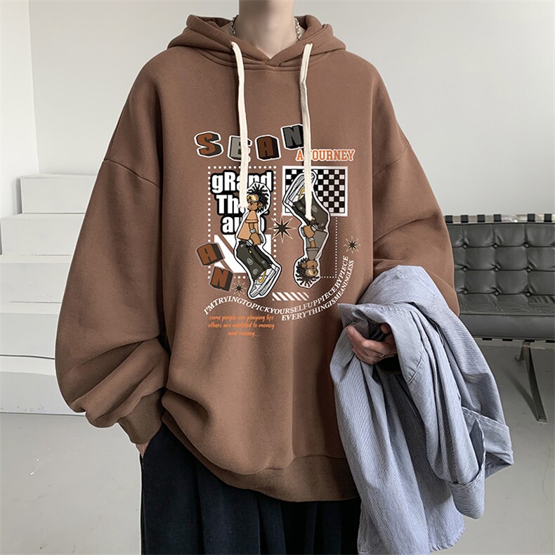 连帽卫衣男大码运动服帽衫外套WY2282-P35加绒款-P40,男装卫衣,电商A040