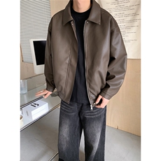 2401轻熟风皮衣拉链外套P95，男装皮衣，星座702(原615)