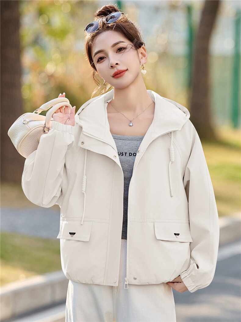 现货！现货12026年春秋新款时尚休闲风短款外套女,女装短外套,以桐