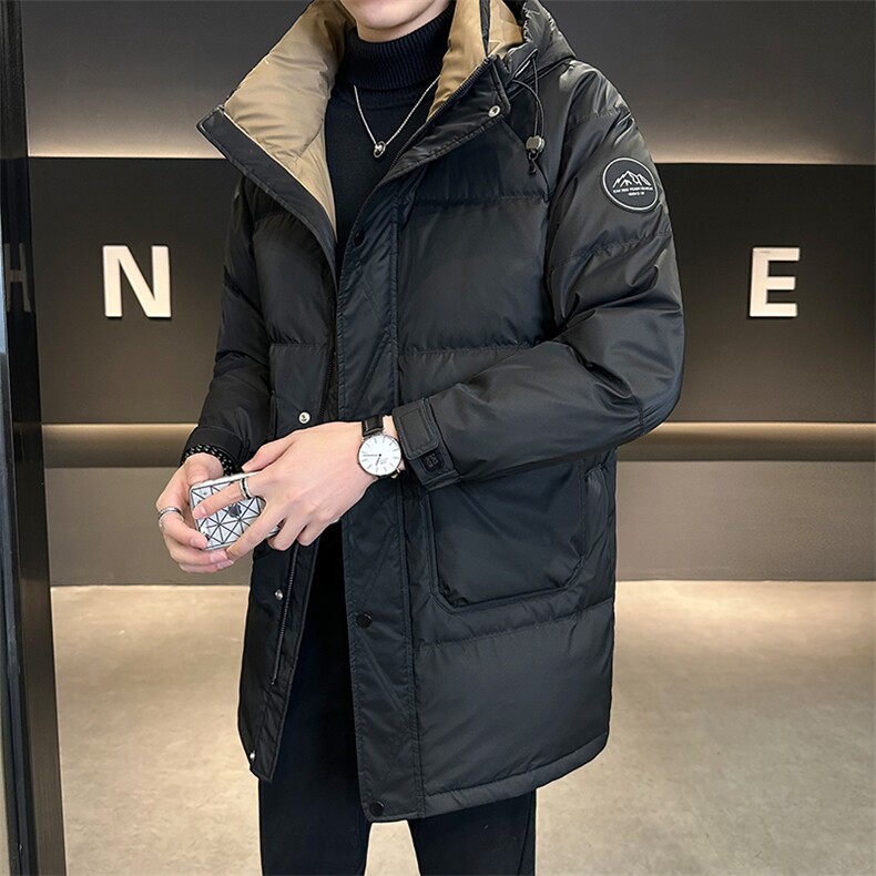 中长款羽绒服男冬季连帽加厚外套 劵后338元 A313-6317-P245图片