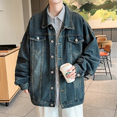 嗨派牛仔-619直播品质款高级感怀旧绿经典潮牛仔外套宽松版男女款，男装工装外套，星座910