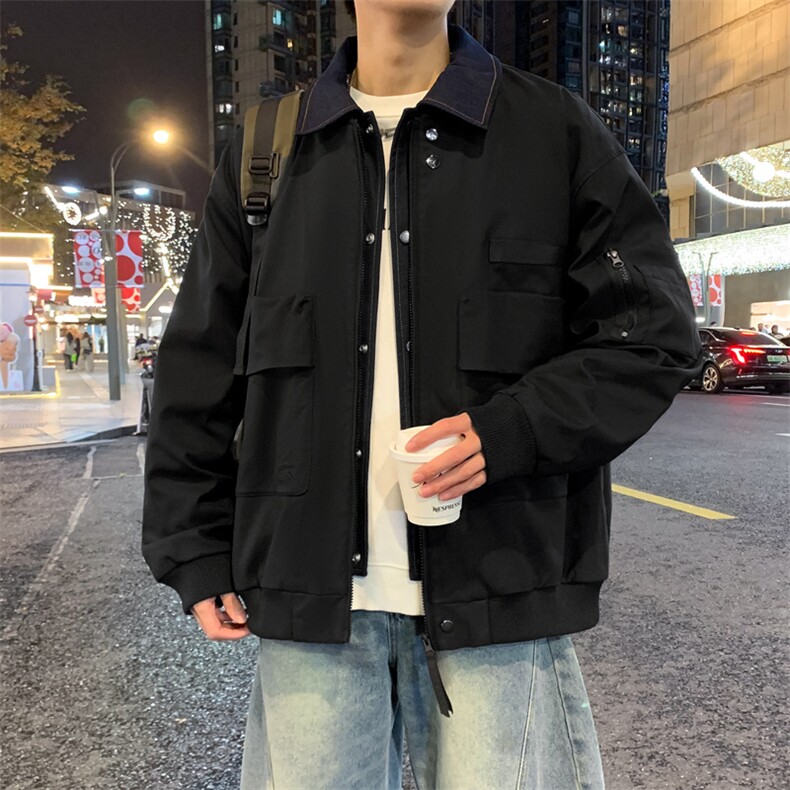 休闲夹克2026春新款潮牌男装宽松百搭工装外套JK02632-P85,男装夹克,星座308B-2